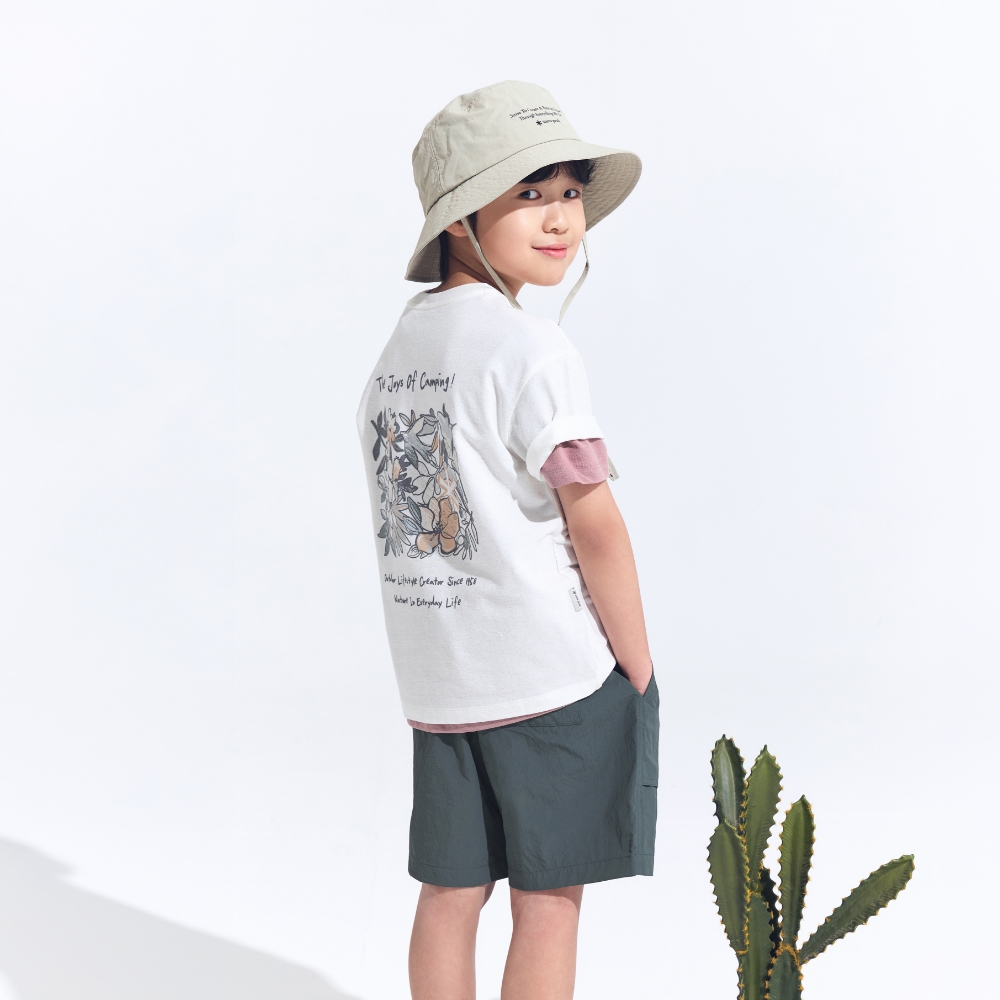 키즈 소로나 트로피컬 반팔 티셔츠 Off White