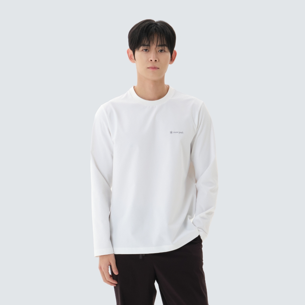 클래식 우븐 긴팔 티셔츠 White