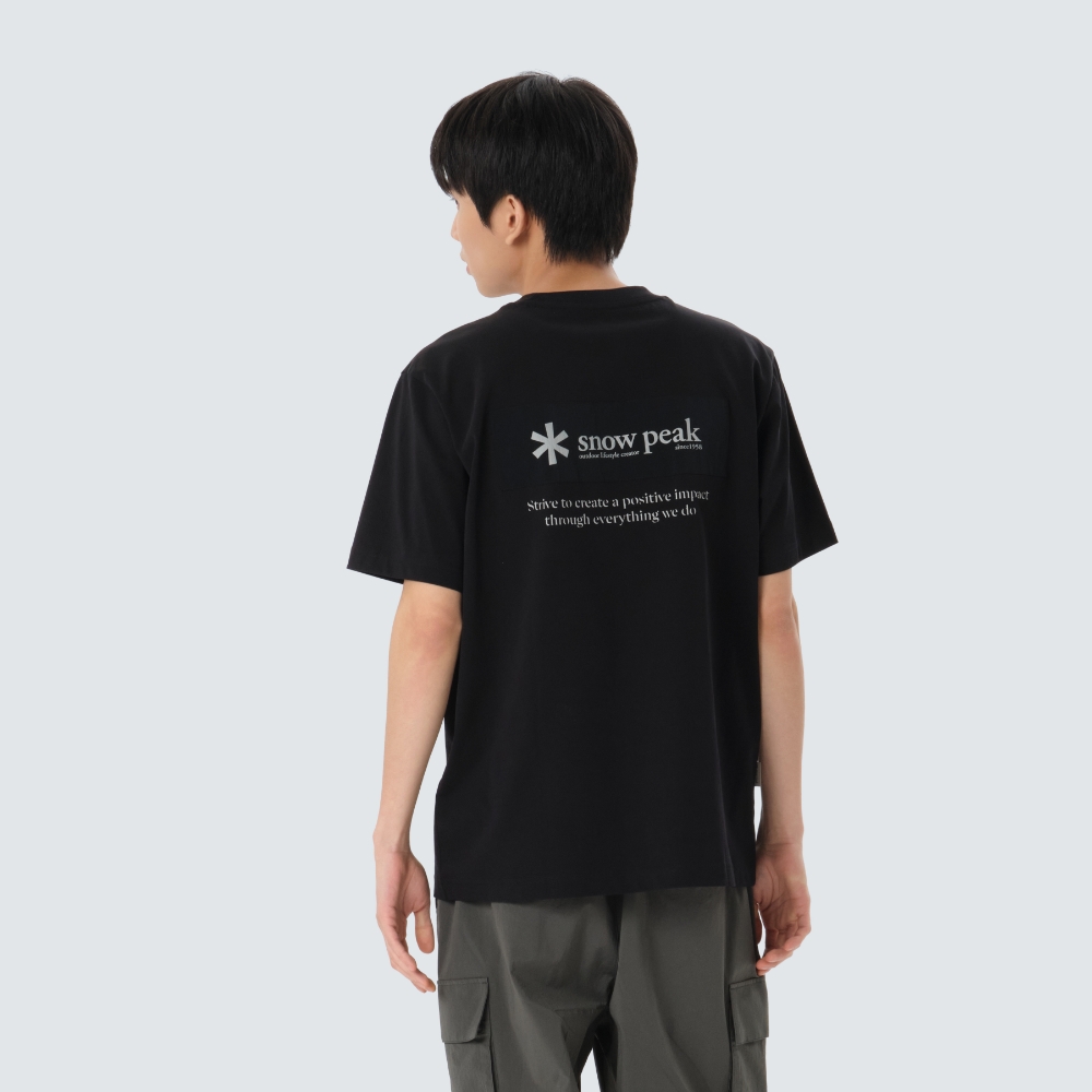에어로쿨 우븐 패치 반팔 티셔츠 Black