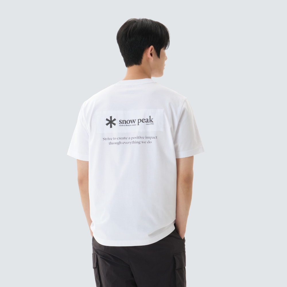 에어로쿨 우븐 패치 반팔 티셔츠 White