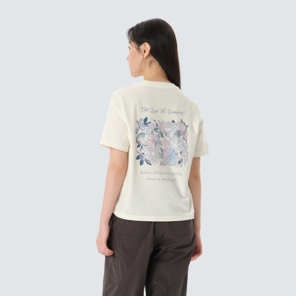 소로나 여성 트로피컬 반팔 티셔츠 Butter Ivory