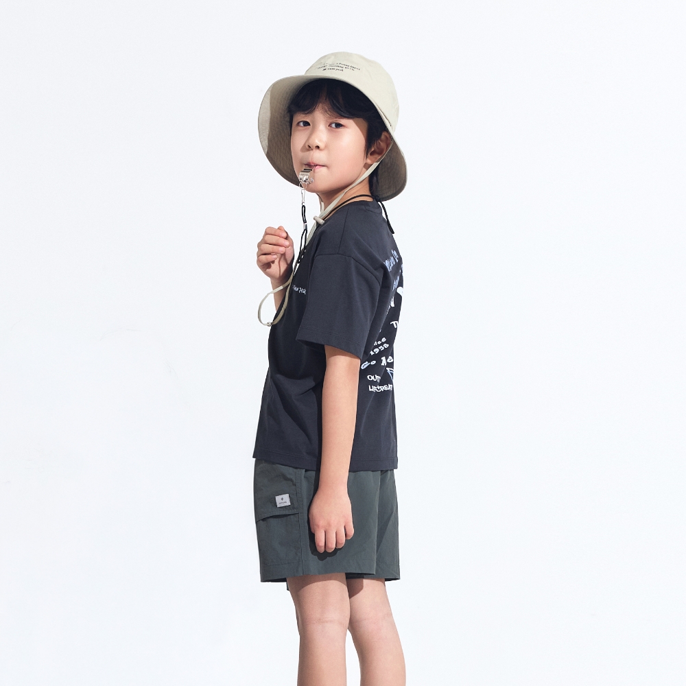 키즈 에어로쿨 두들 그래픽 반팔 티셔츠 Dark Navy