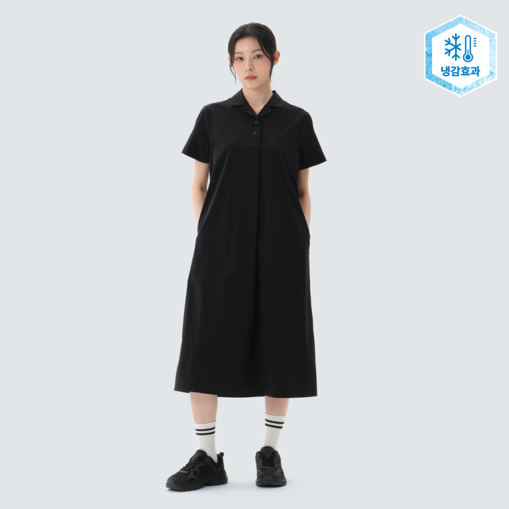 루트 카라 원피스 Black