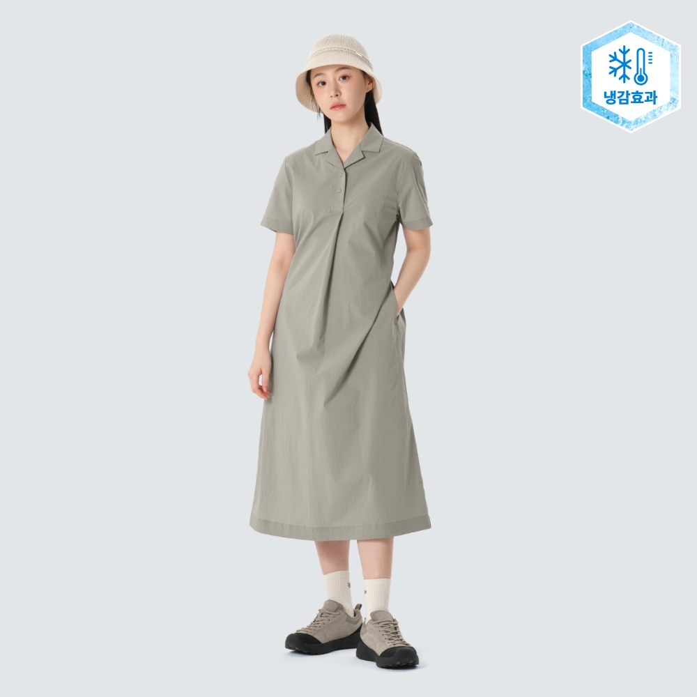 루트 카라 원피스 Gray