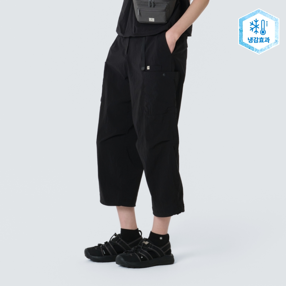 루트 여성 8부 팬츠 Black