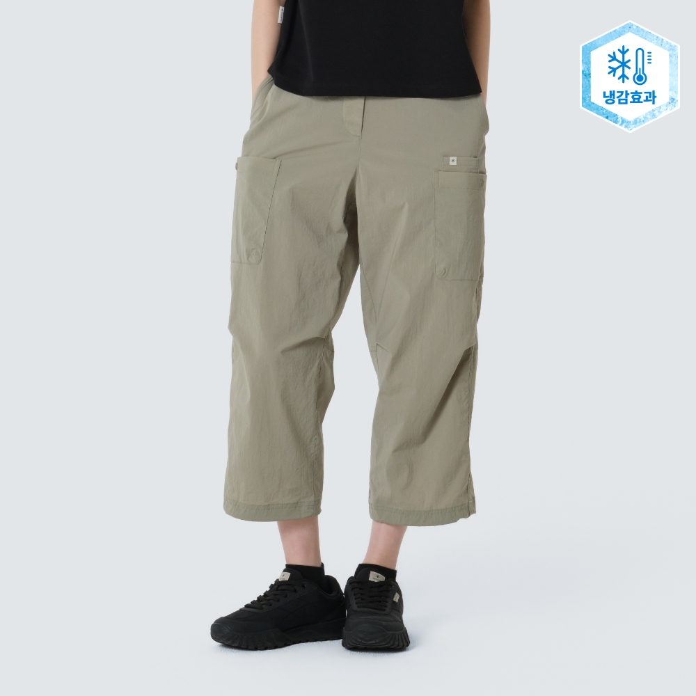 루트 여성 8부 팬츠 Khaki Gray