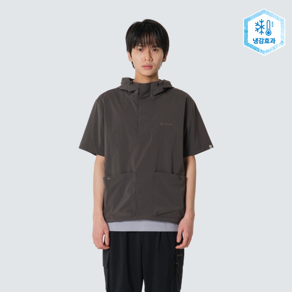 루트 후드 반팔 아노락 Chocolate Khaki