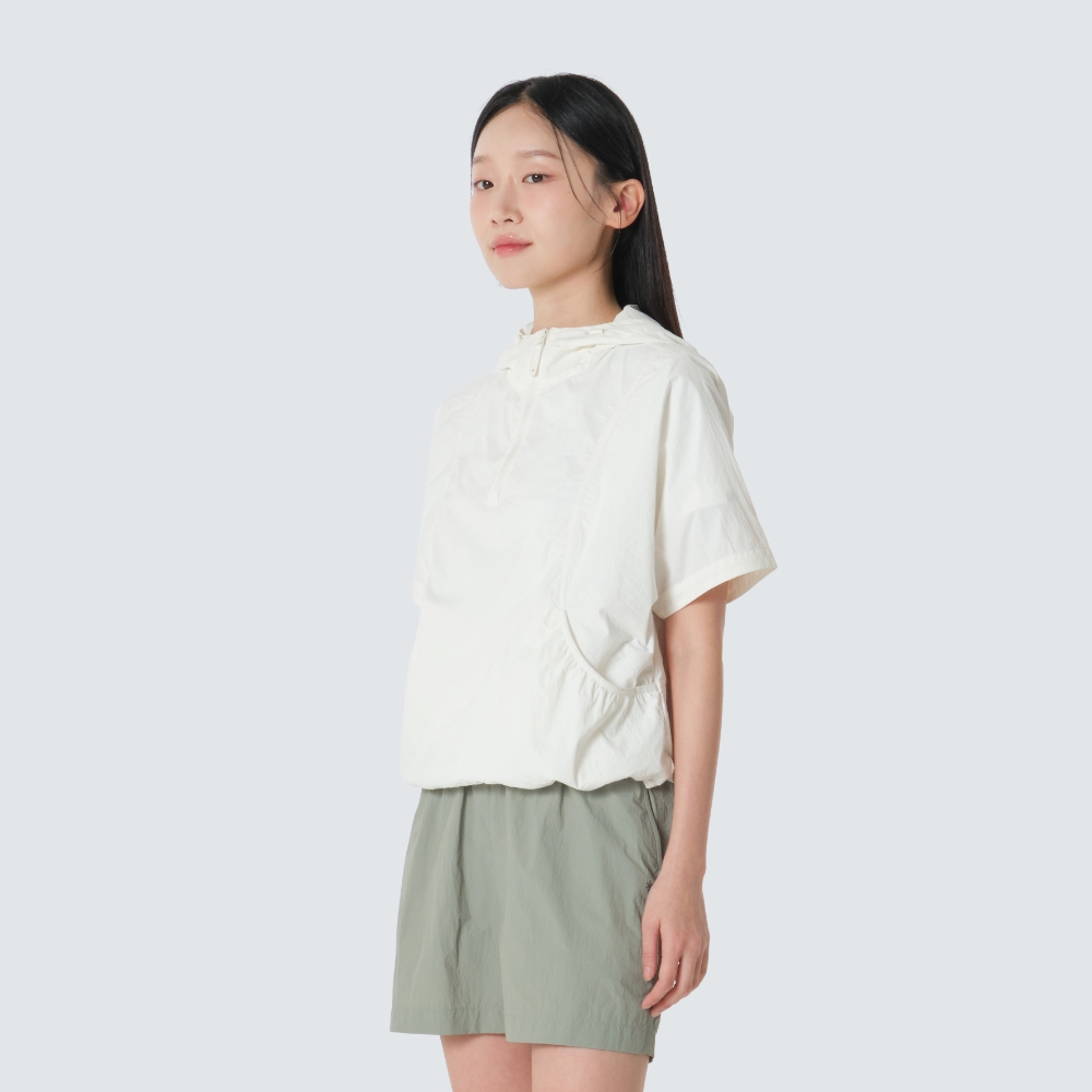 피코 선블록 초경량 여성 반팔 아노락 Off White
