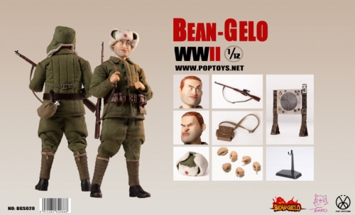 팝토이 POPTOYS BGS020 1/12 Bean-Gelo 시리즈 빅헤드 세계2차대전 병사 스나이퍼