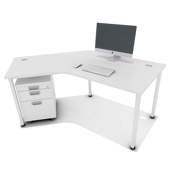 LOTO-135-1 135도 책상, 1인 SYSTEM (상판 23T),++콘센트슬라이드4구(USB1구/랜1구CAT.6)++
