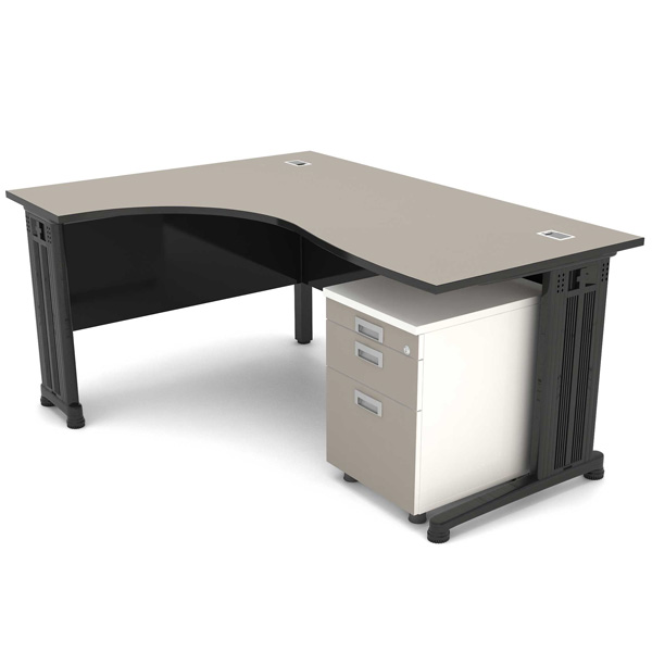 LOTO-600RGB L형 퍼즐 책상,28T국산LPM[블랙프레임]