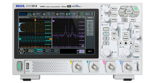 RIGOL 포터블 오실로스코프 DHO812  100MHz, 1.25GSa/s, 2채널 터치스크린