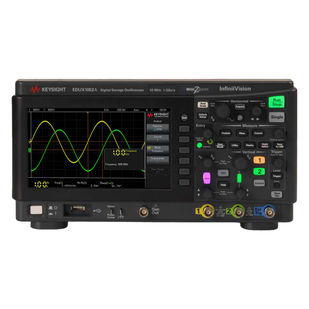 EDUX1052A | 50 Mhz | 2CH | 교육용 오실로스코프 | 키사이트 1000 X-시리즈 | Keysight