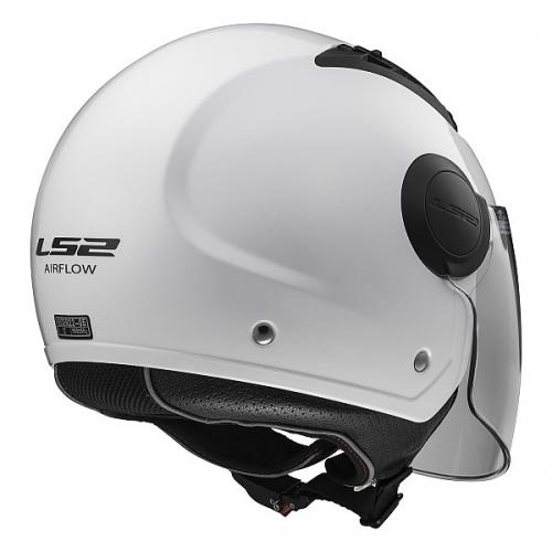 LS2 OF562 에어플로우 화이트 롱 오픈 페이스 헬멧