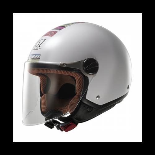 LS2 OF560 챔리온 화이트 오픈 페이스 헬멧