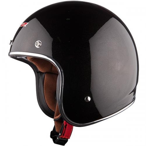 LS2 OF583 봅벌 글로스 블랙 오픈 페이스 헬멧