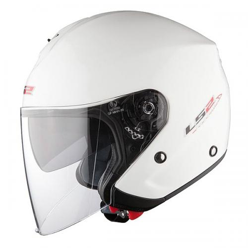 LS2 OF552 글로스 화이트 오픈 페이스 헬멧