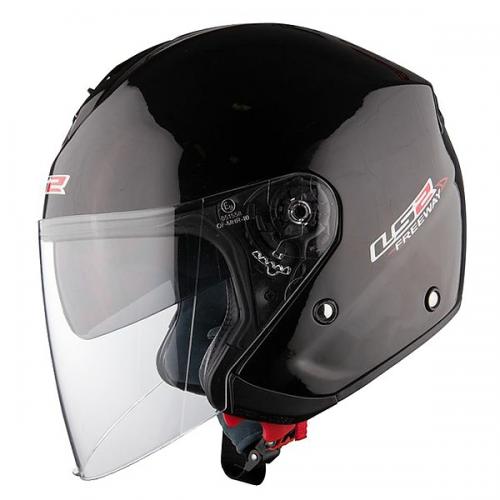 LS2 OF552 글로스 블랙 오픈 페이스 헬멧