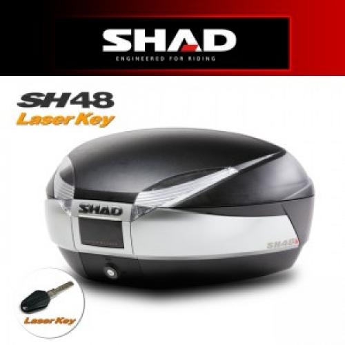 샤드 SH48 오토바이 탑박스 48리터 헬멧2개 D0B48400
