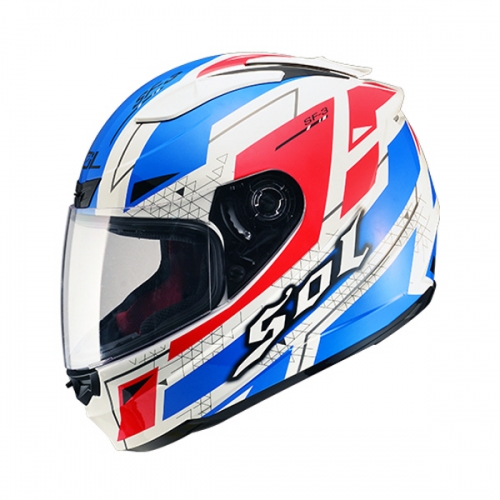SOL SF-3 레인저스 화이트 레드-블루 풀페이스 헬멧