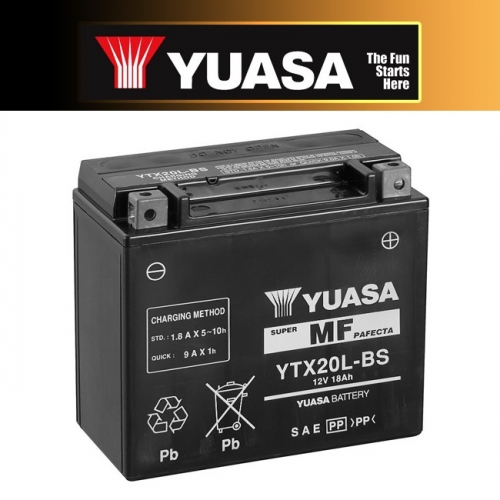 유아사 YTX20L-BS 12V 18A 오토바이 바이크 배터리