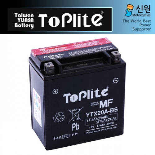 톱라이트 YTX20A-BS 12V 18.9A 배터리