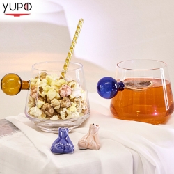 내열 손잡이 글라스 네이비/오렌지