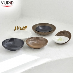 데일리 멜라민 원형찬기 브라운/화이트/블랙