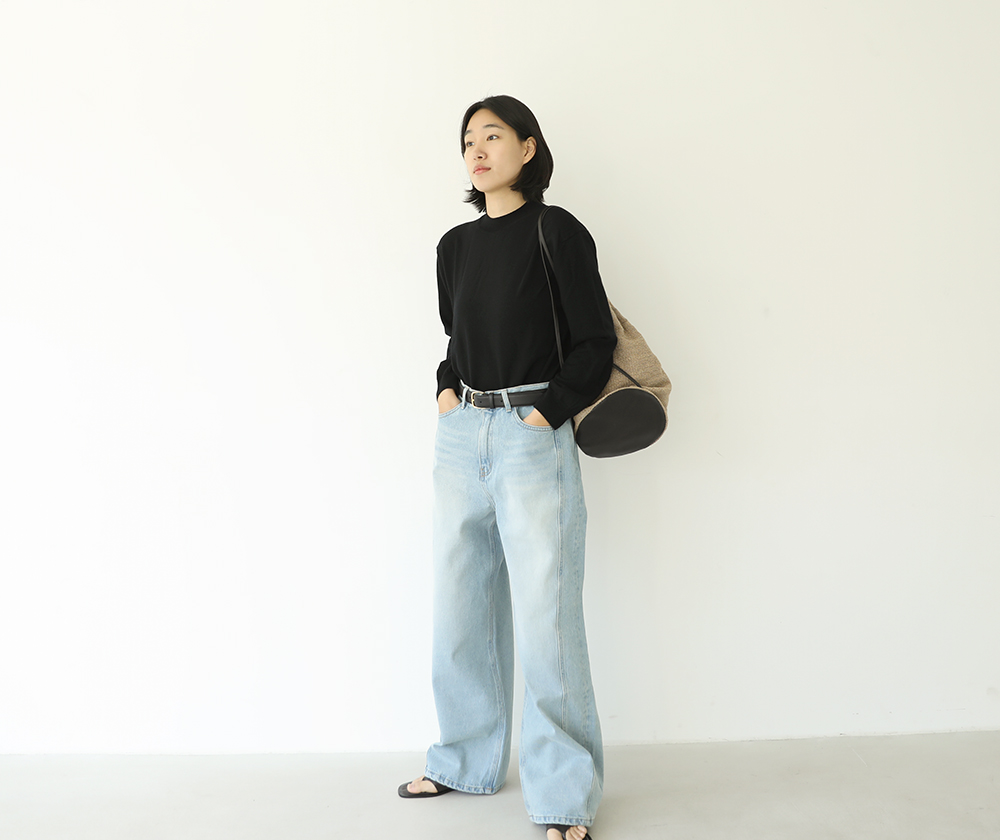 울 스웨터블랙