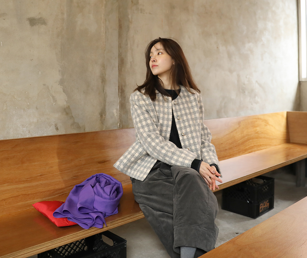 더블 코튼 와이드 팬츠