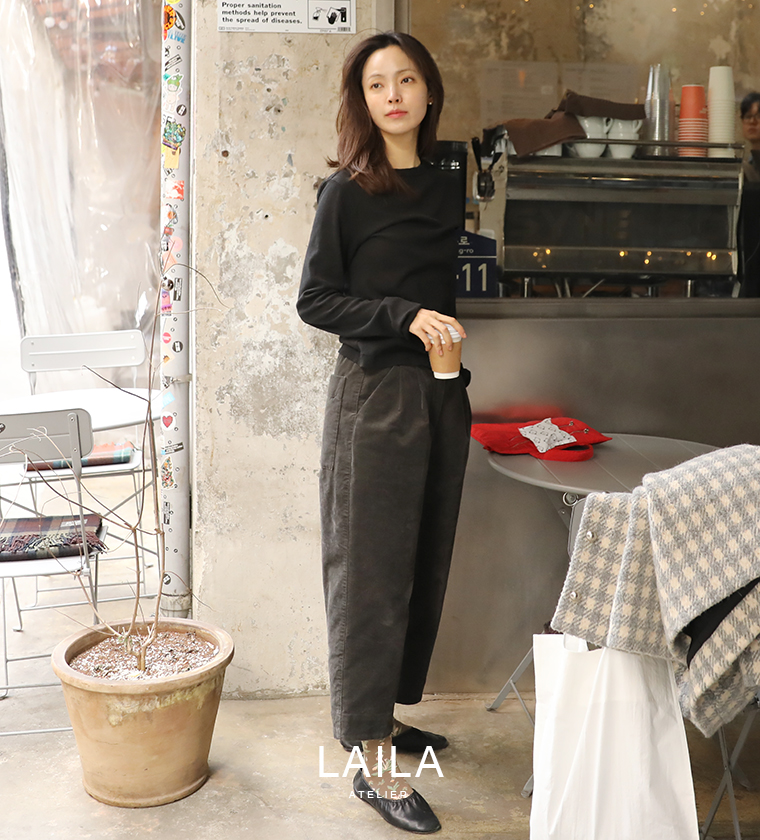 더블 코튼 팬츠