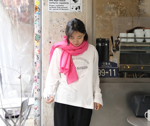 J 할리 피치 긴팔티아이보리