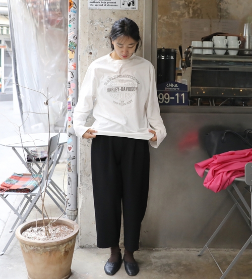 J 할리 피치 긴팔티아이보리