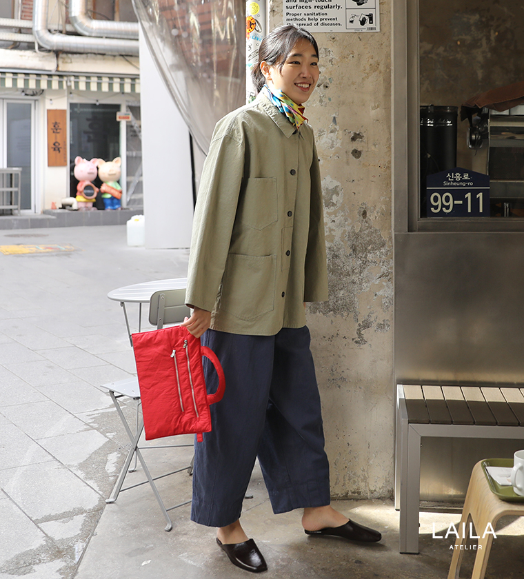 루쥬 지퍼 토트백