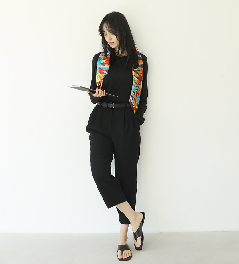 J  레이어드 긴팔티블랙