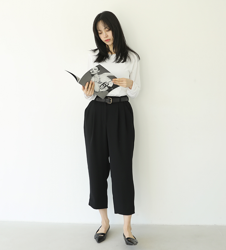 J  레이어드 긴팔티화이트