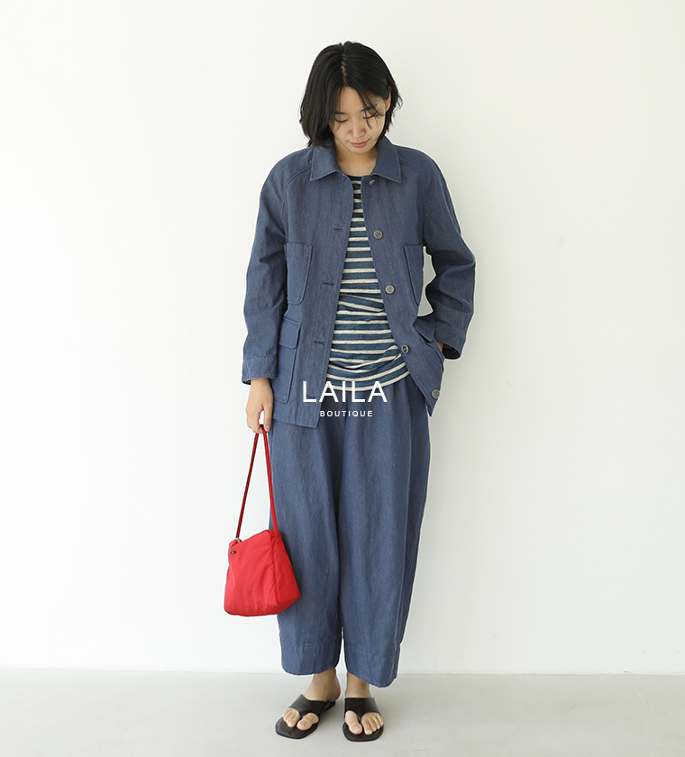 부띠끄 린넨 데님 자켓