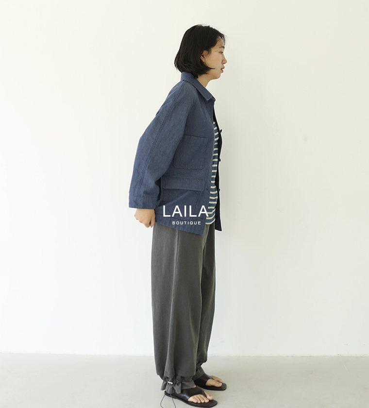 부띠끄 린넨 데님 자켓