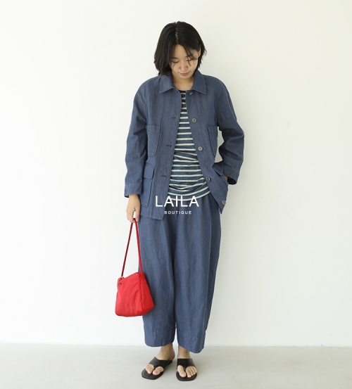 부띠끄 린넨 데님 자켓