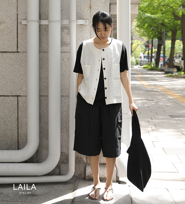 린넨 포켓 베스트