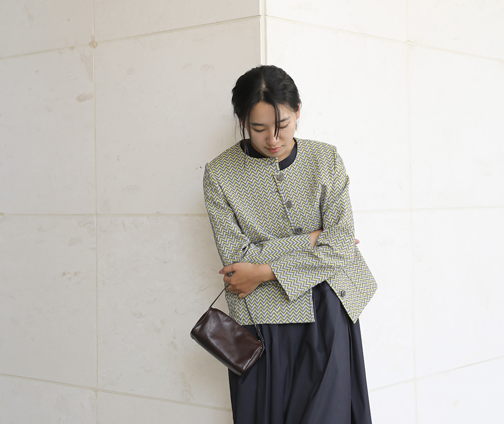 깜봉 헤링본 가디건 자켓