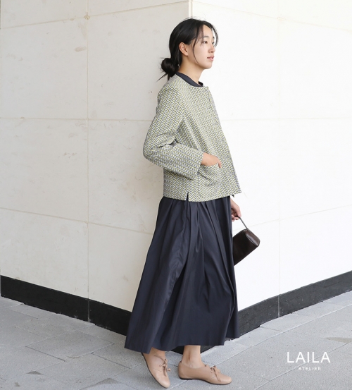 깜봉 헤링본 가디건 자켓