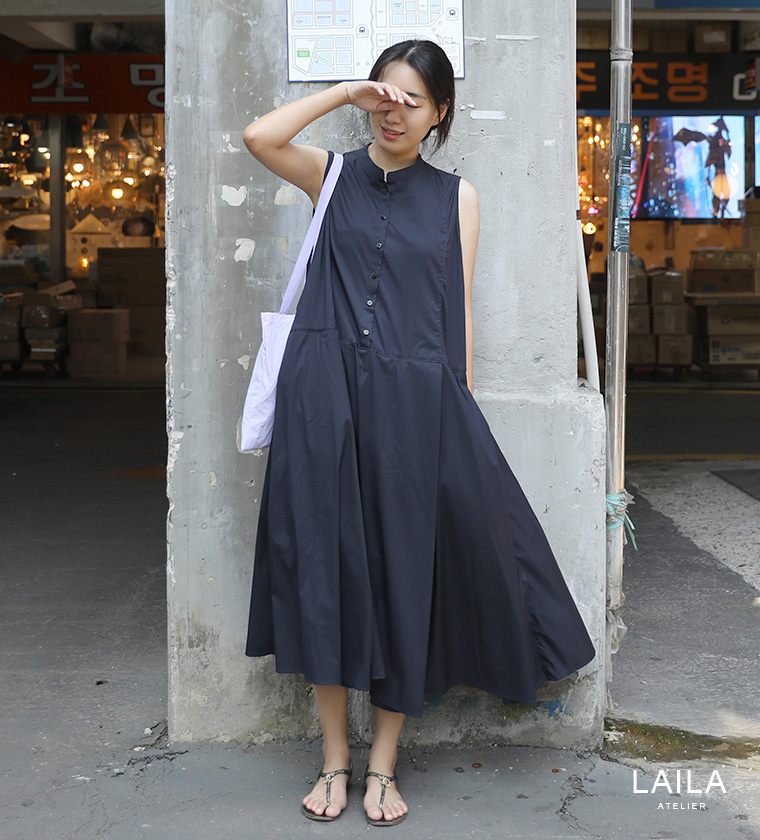 안드레 코튼 롱 드레스