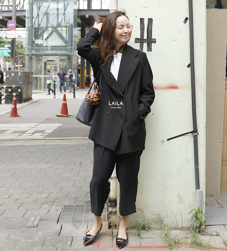 깜봉 클래식 더블 밀파 자켓