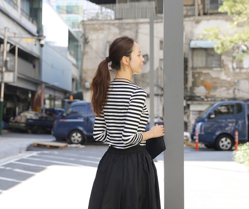 라무르 라인 스트라이프 티