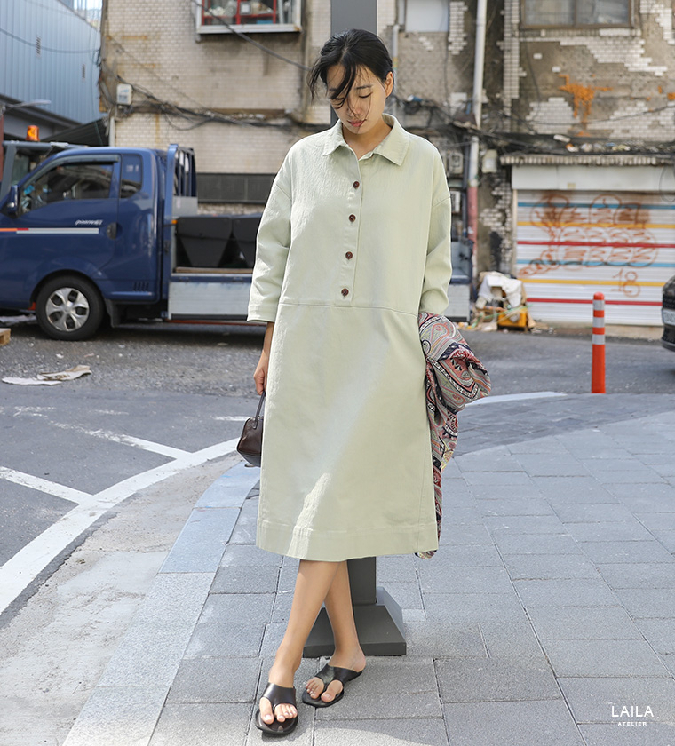 프랭크 코튼 셔츠 원피스