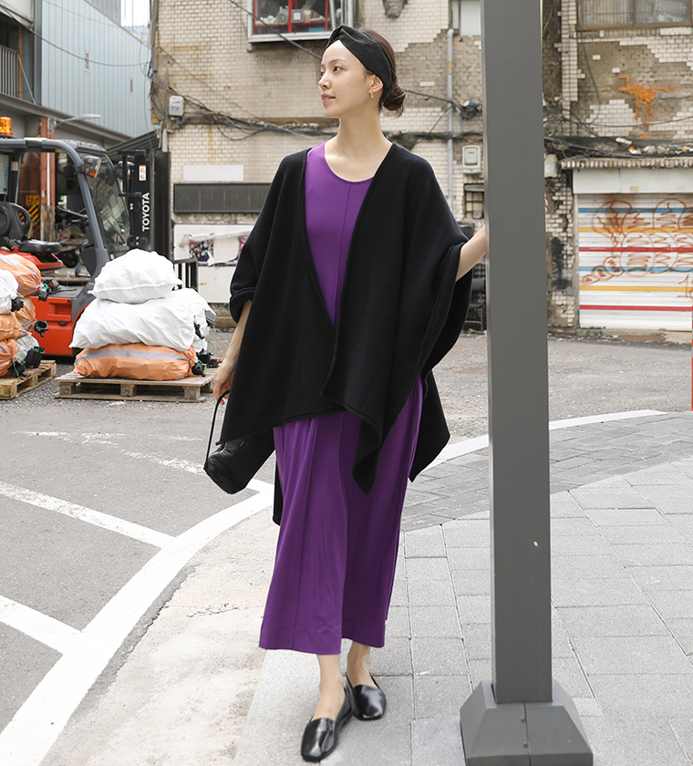 깜봉 비올렛 미디 드레스