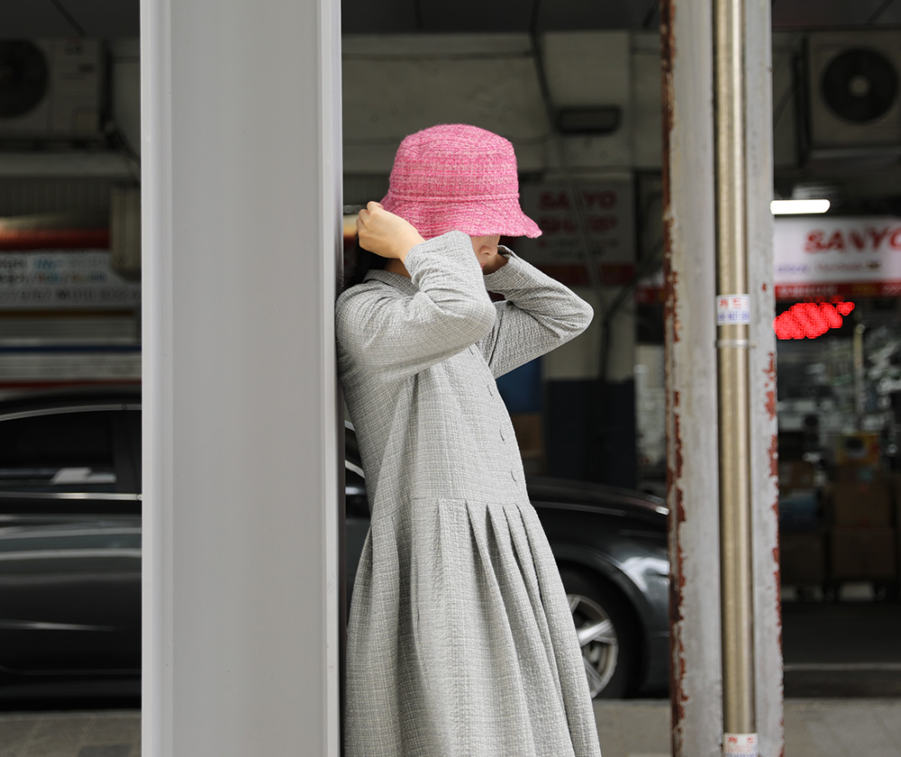 케리스 울 핀턱 드레스