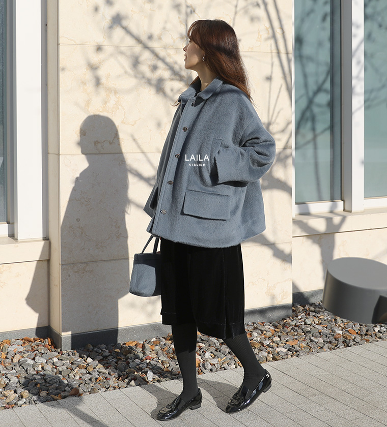 알파카 패딩 숏 코트PREORDER