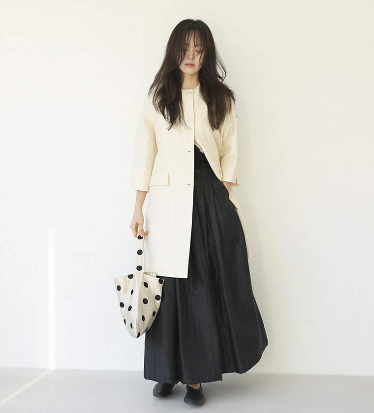 멜라스 실크 바바리아이보리